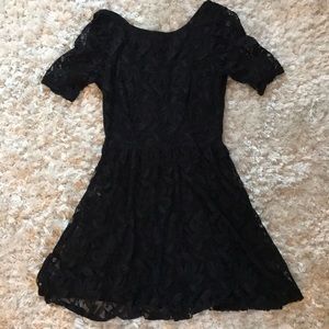Lace open back dress